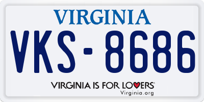 VA license plate VKS8686