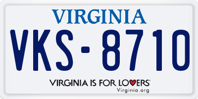 VA license plate VKS8710