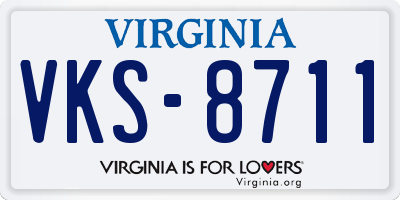 VA license plate VKS8711
