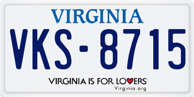 VA license plate VKS8715