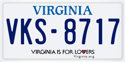 VA license plate VKS8717