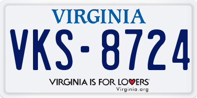 VA license plate VKS8724