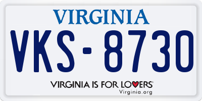 VA license plate VKS8730