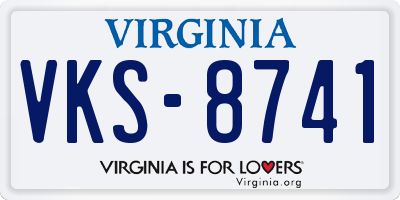 VA license plate VKS8741