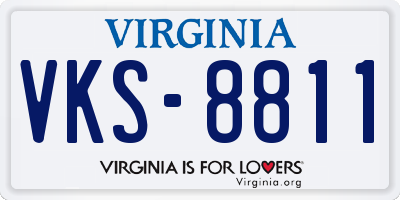 VA license plate VKS8811