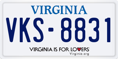 VA license plate VKS8831