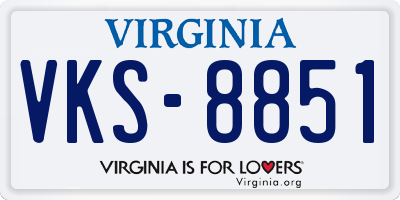 VA license plate VKS8851