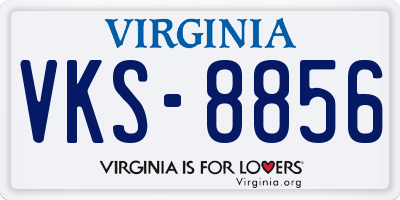 VA license plate VKS8856