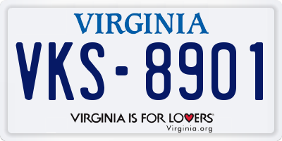 VA license plate VKS8901