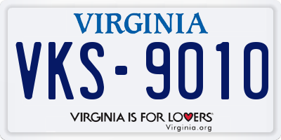 VA license plate VKS9010