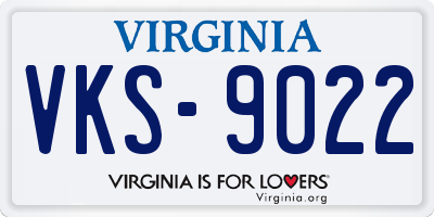 VA license plate VKS9022
