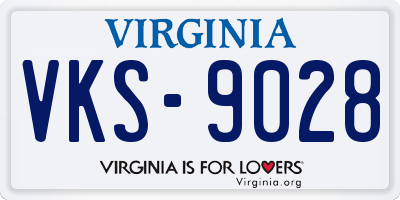 VA license plate VKS9028