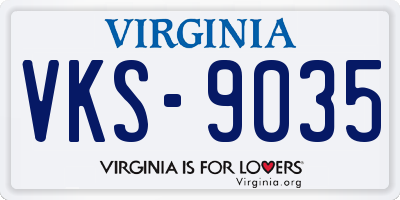 VA license plate VKS9035