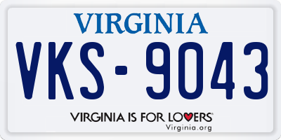 VA license plate VKS9043