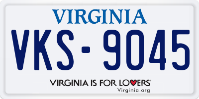 VA license plate VKS9045