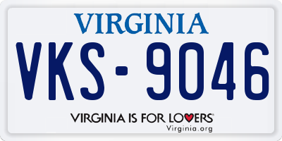 VA license plate VKS9046