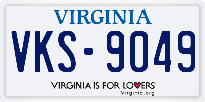 VA license plate VKS9049
