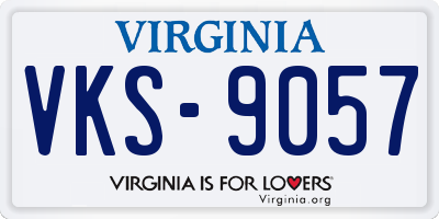 VA license plate VKS9057