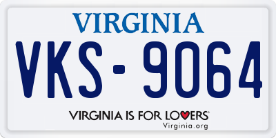 VA license plate VKS9064