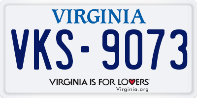 VA license plate VKS9073