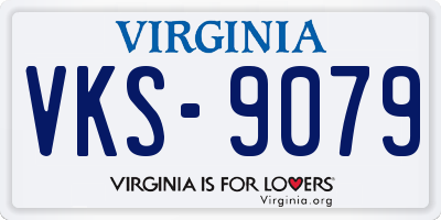 VA license plate VKS9079