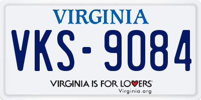 VA license plate VKS9084