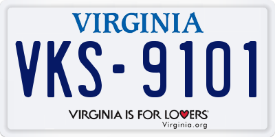 VA license plate VKS9101