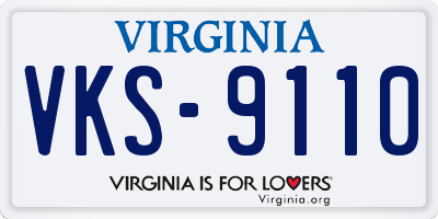 VA license plate VKS9110