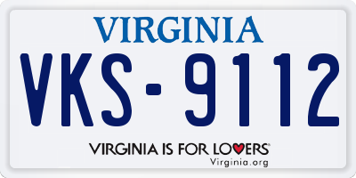 VA license plate VKS9112