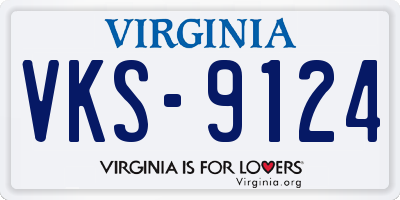 VA license plate VKS9124