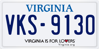 VA license plate VKS9130
