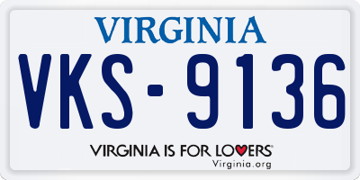 VA license plate VKS9136
