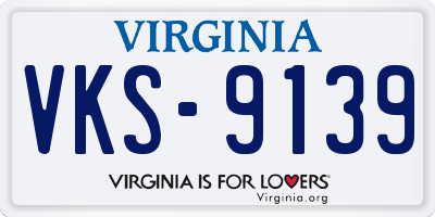 VA license plate VKS9139