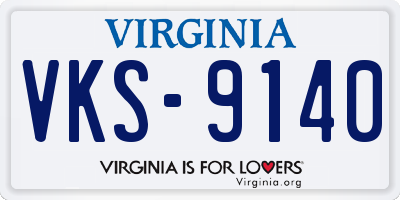 VA license plate VKS9140