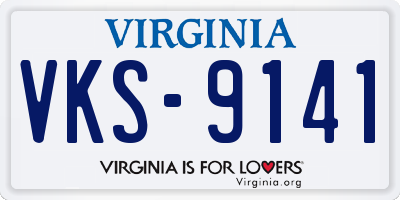 VA license plate VKS9141