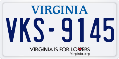 VA license plate VKS9145