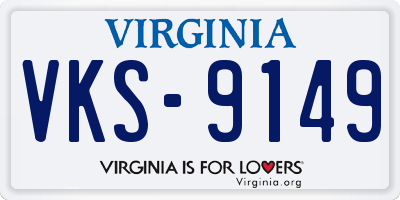 VA license plate VKS9149