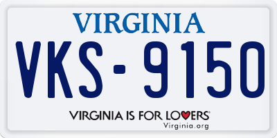 VA license plate VKS9150