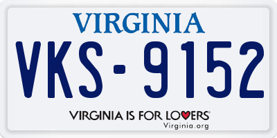 VA license plate VKS9152