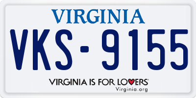 VA license plate VKS9155