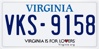 VA license plate VKS9158