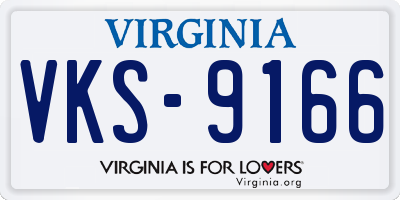 VA license plate VKS9166