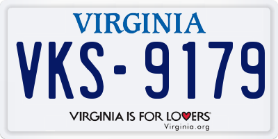 VA license plate VKS9179