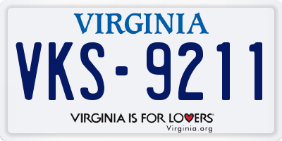 VA license plate VKS9211