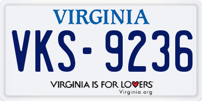VA license plate VKS9236