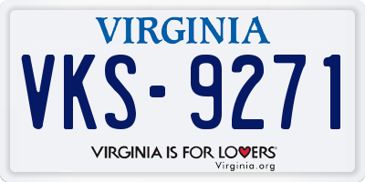 VA license plate VKS9271