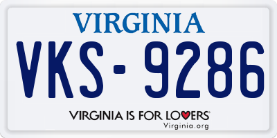VA license plate VKS9286