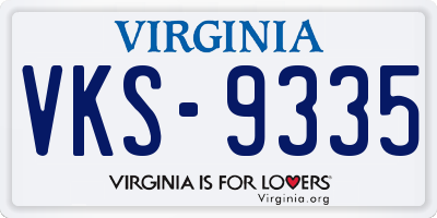 VA license plate VKS9335