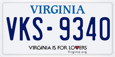 VA license plate VKS9340