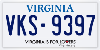 VA license plate VKS9397